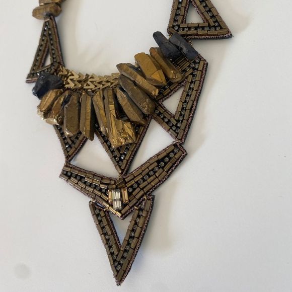 SUZANNA DAI Gold Statement Necklace - Picture 10 of 16